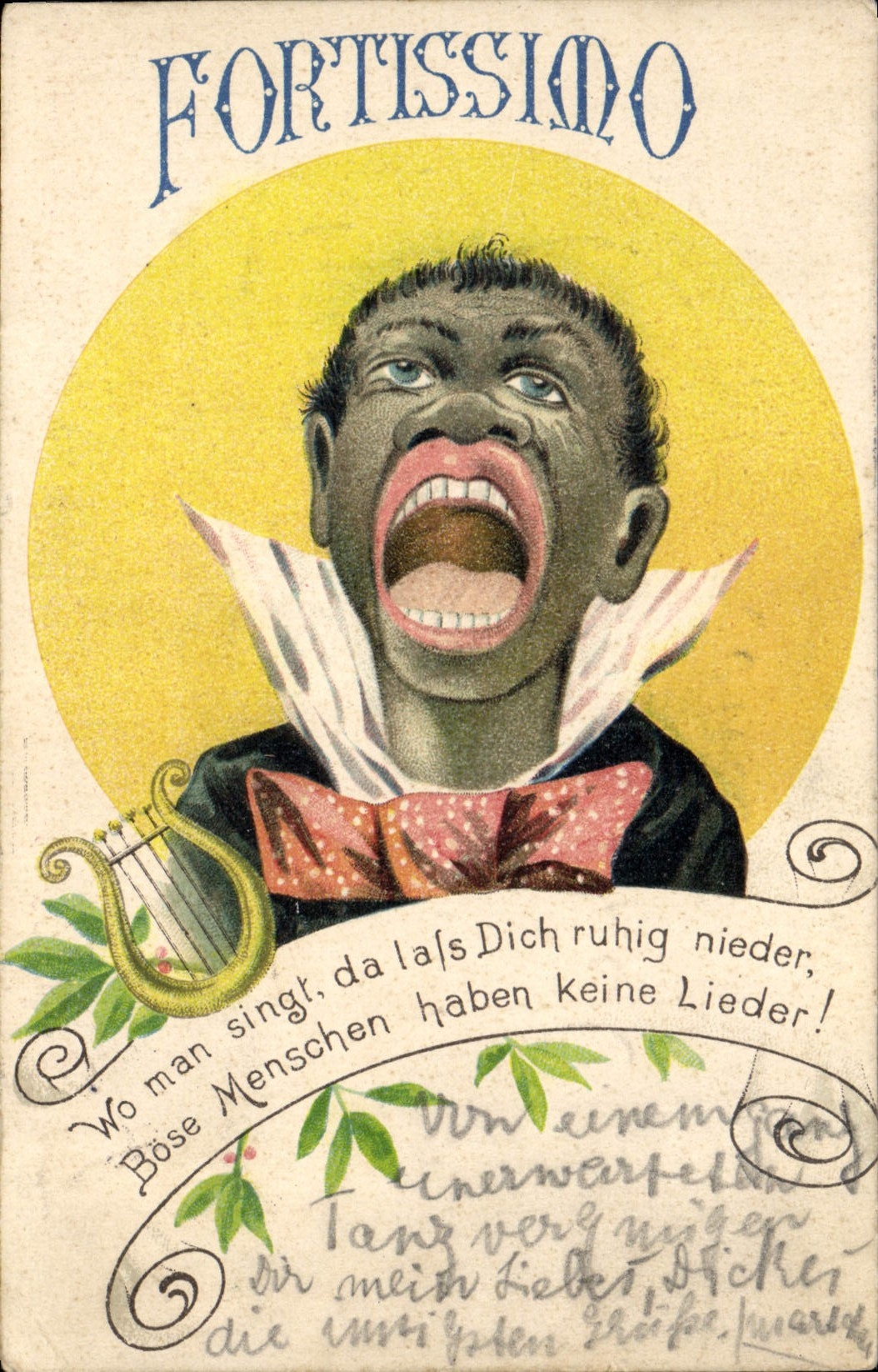CPA Negre Homme de couleur Fortissimo