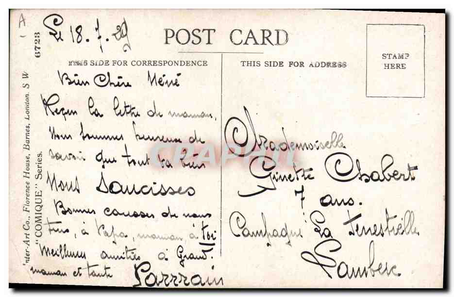 CPA Negre Enfant de couleur  — Rückseite