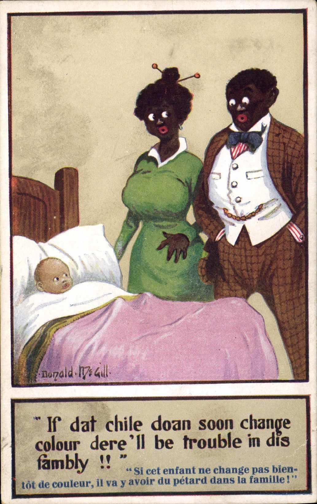 CPA Negre Homme de couleur Illustrateur Donald Mc Gill