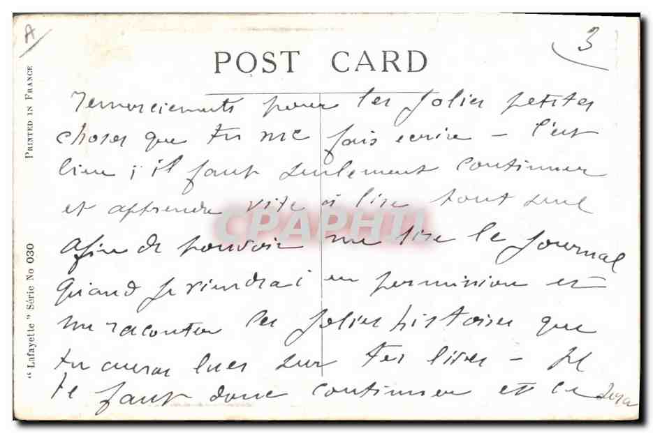 CPA Negre Enfant de couleur Cigogne — Rückseite