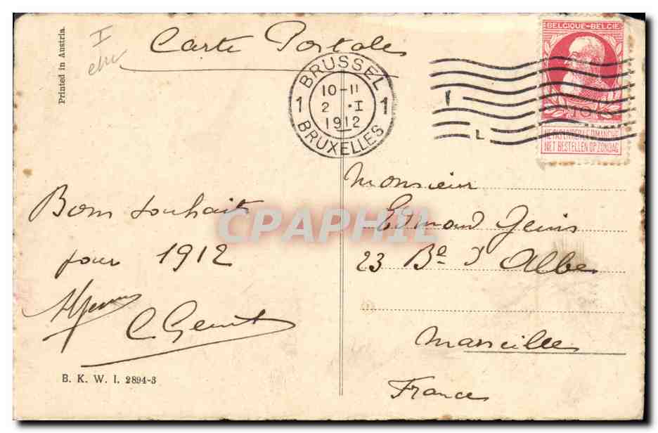 CPA Negre Homme de couleur Fer a cheval — Rückseite