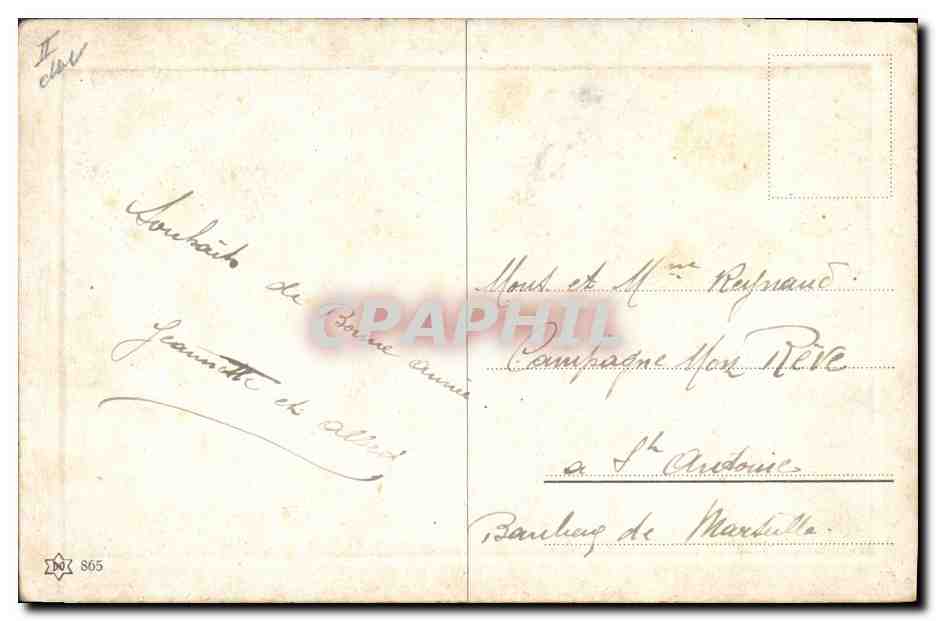 CPA Negre Enfant de couleur Chien — Rückseite