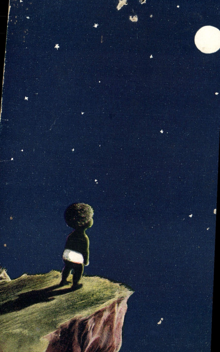 CPA Negre Enfant de couleur Contemplation Lune