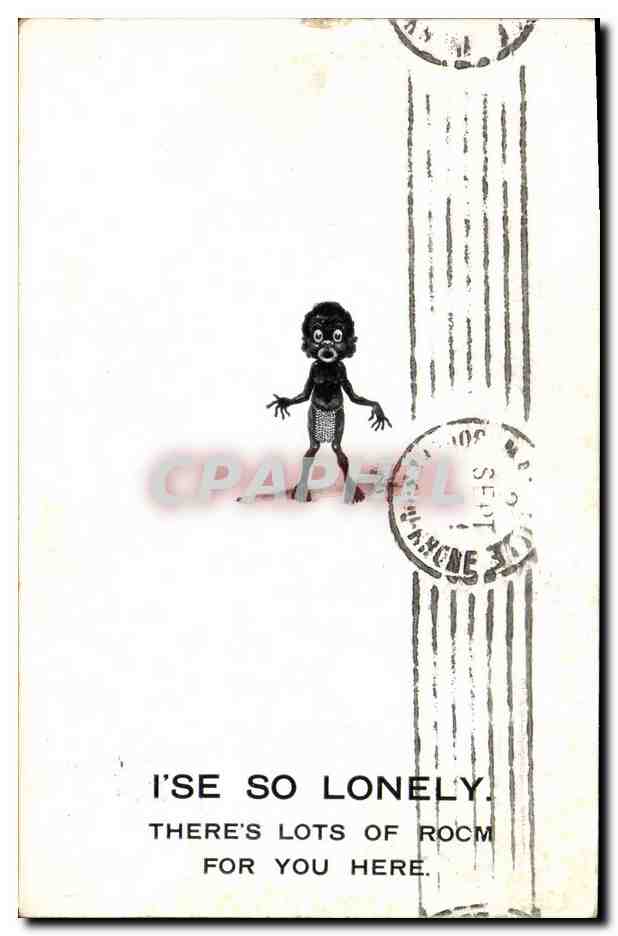 CPA Negre Enfant de couleur I se so lonely 