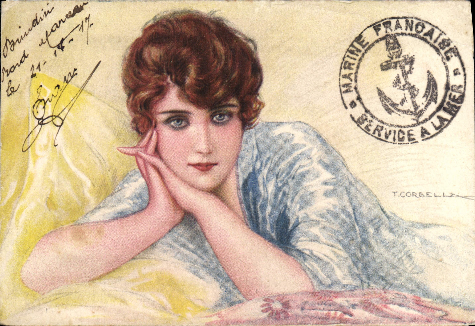 CPA Fantaisie Illustrateur Corbella Femme