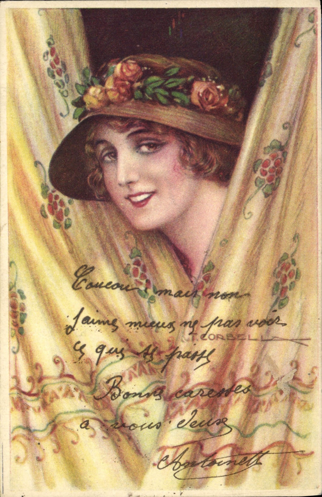 CPA Fantaisie Illustrateur Corbella Femme