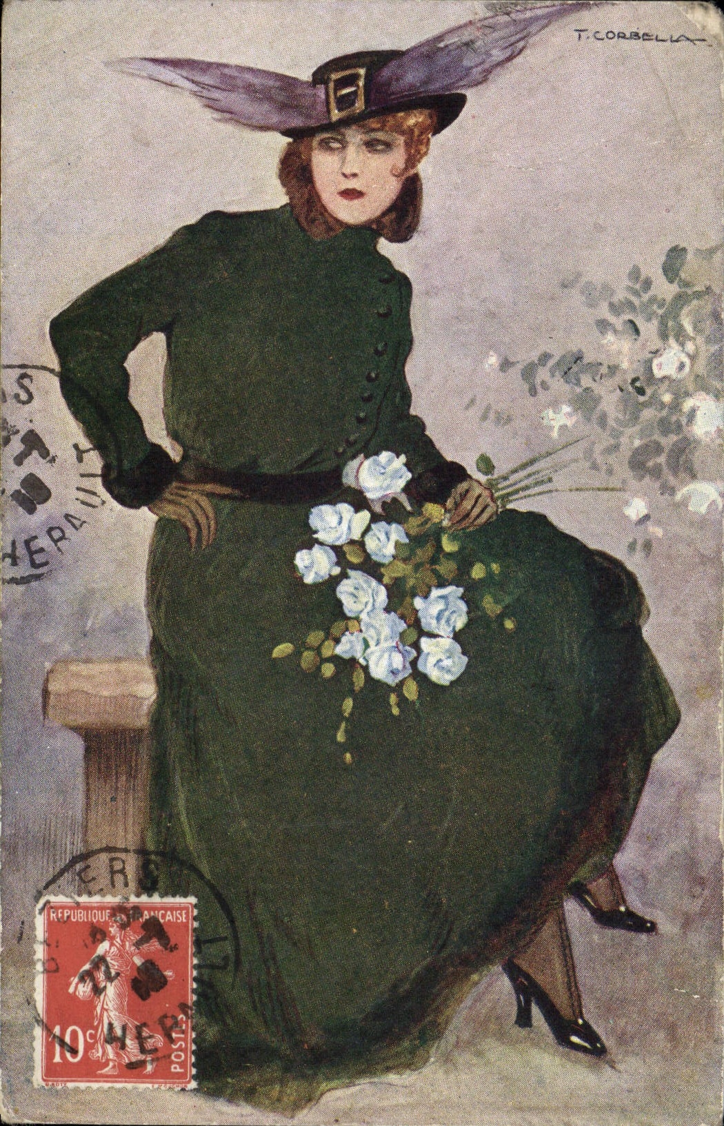CPA Fantaisie Illustrateur Corbella Femme