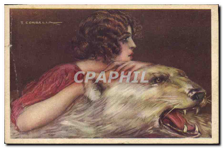 CPA Fantaisie Illustrateur Corbella Femme Ours