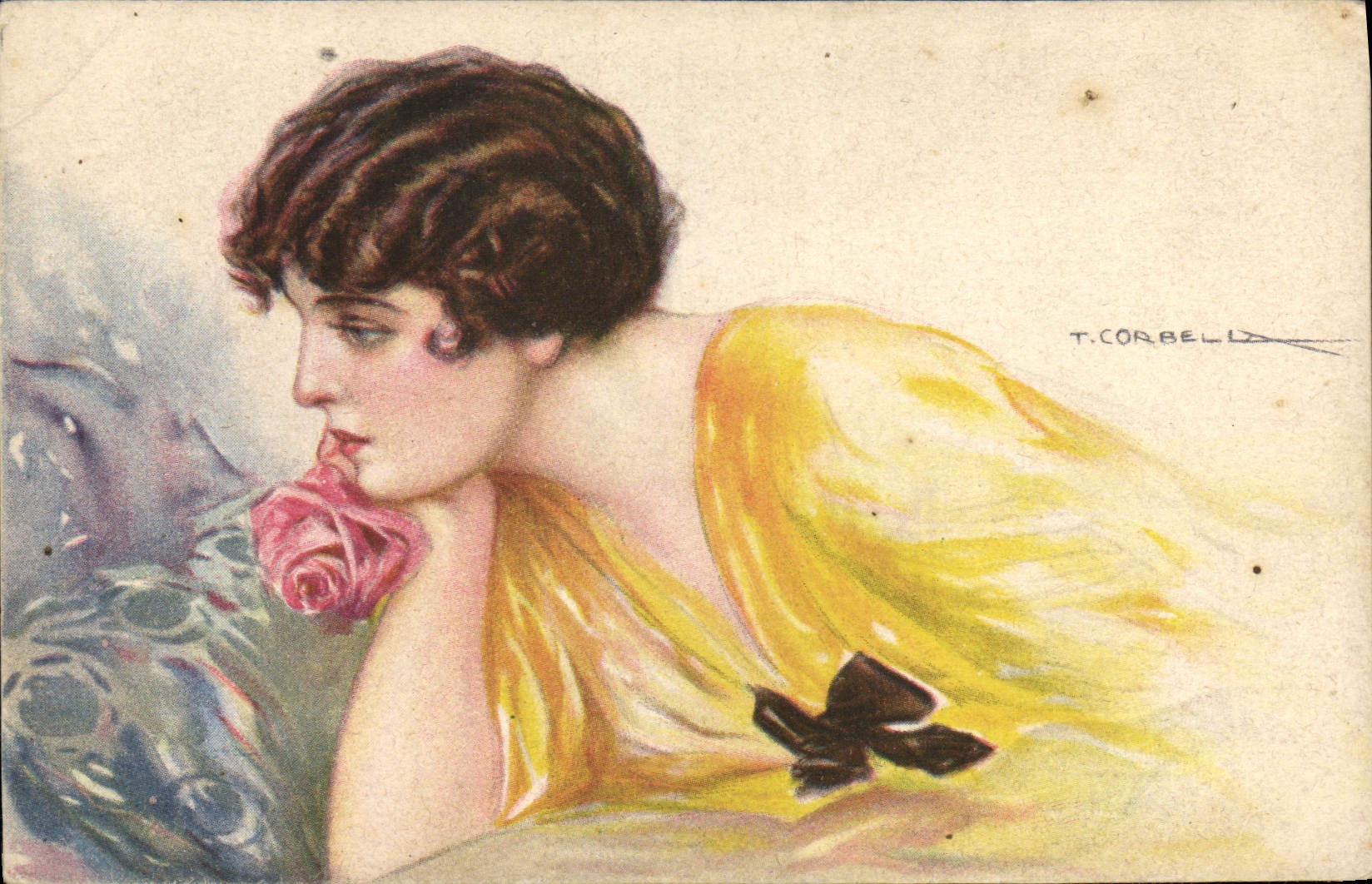 CPA Fantaisie Illustrateur Corbella Femme