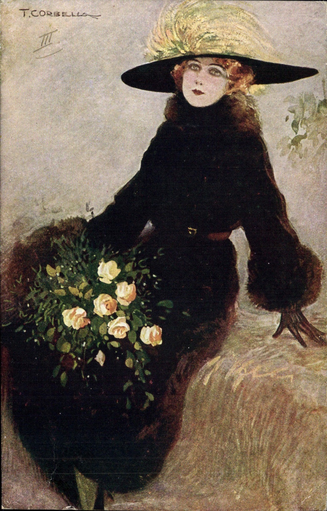 CPA Fantaisie Illustrateur Corbella Femme