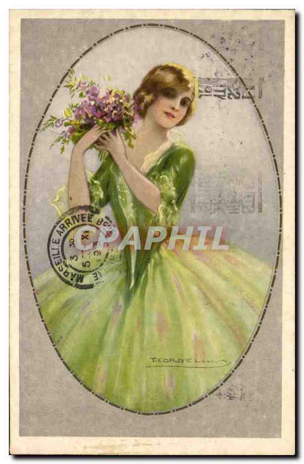 CPA Fantaisie Illustrateur Corbella Femme
