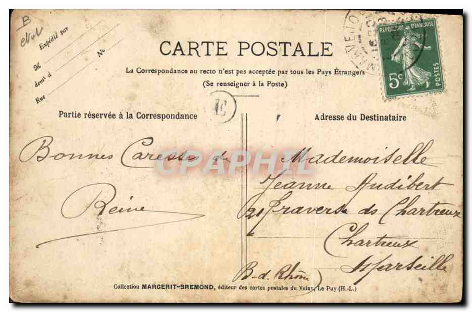 CPA Folklore Un groupe de dentellieres Auvergnates  — Verso
