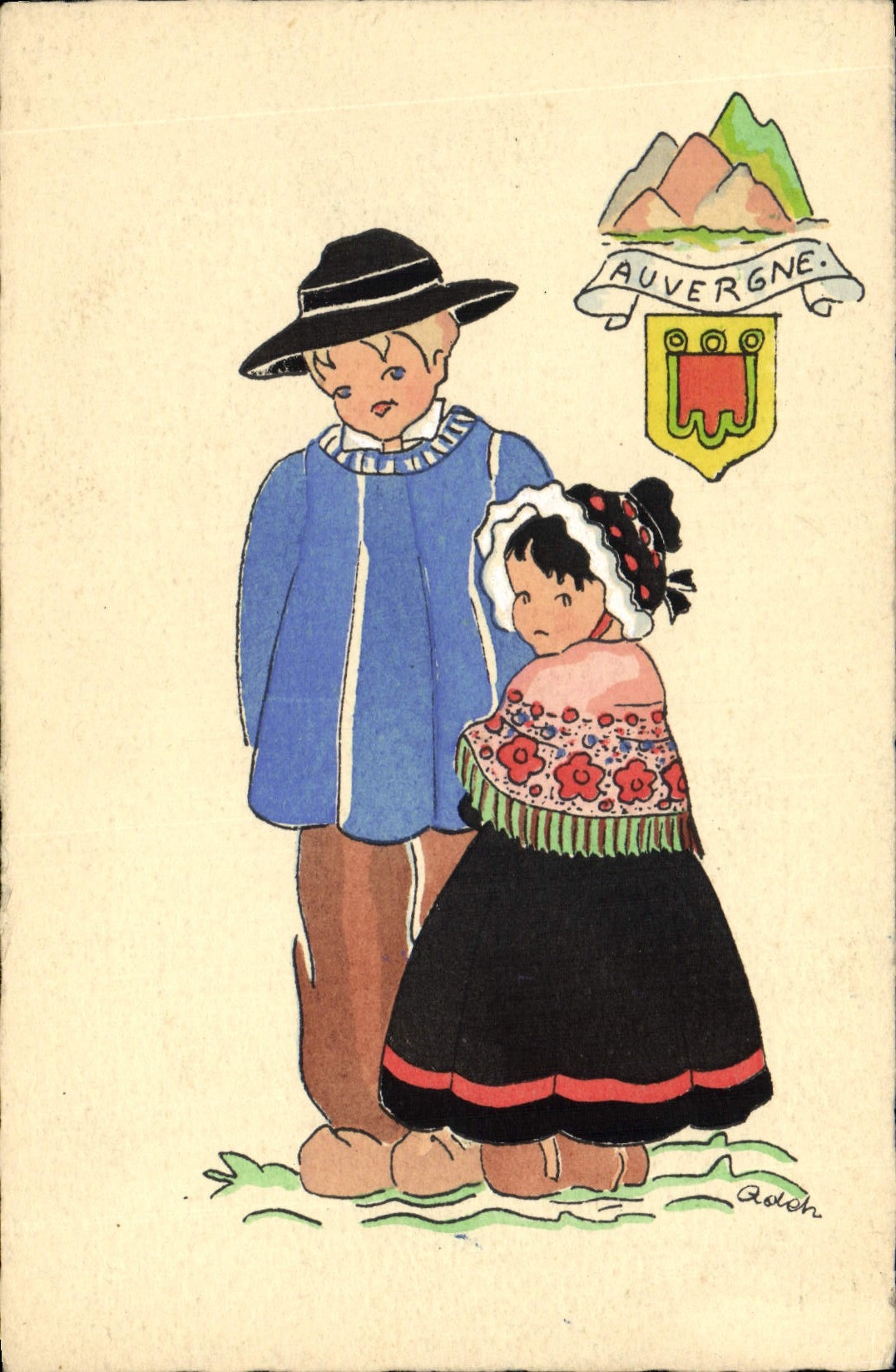 CPA Folklore Auvergne 