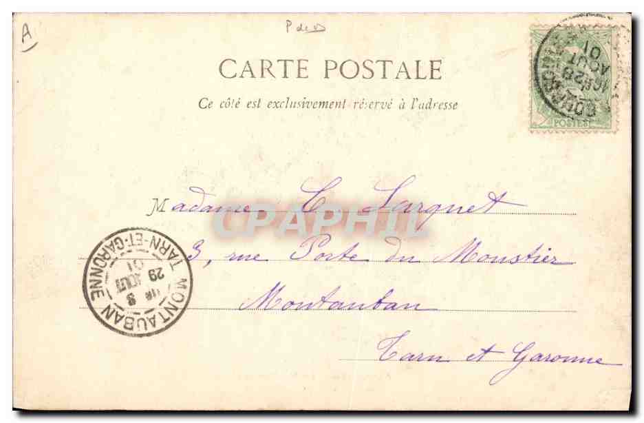 CPA Folklore Auvergne La Montagnarde — Rückseite