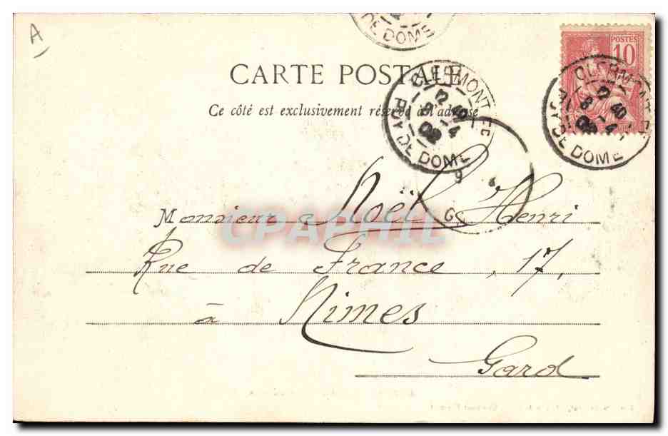 CPA Folklore Auvergne La Montagnarde — Verso