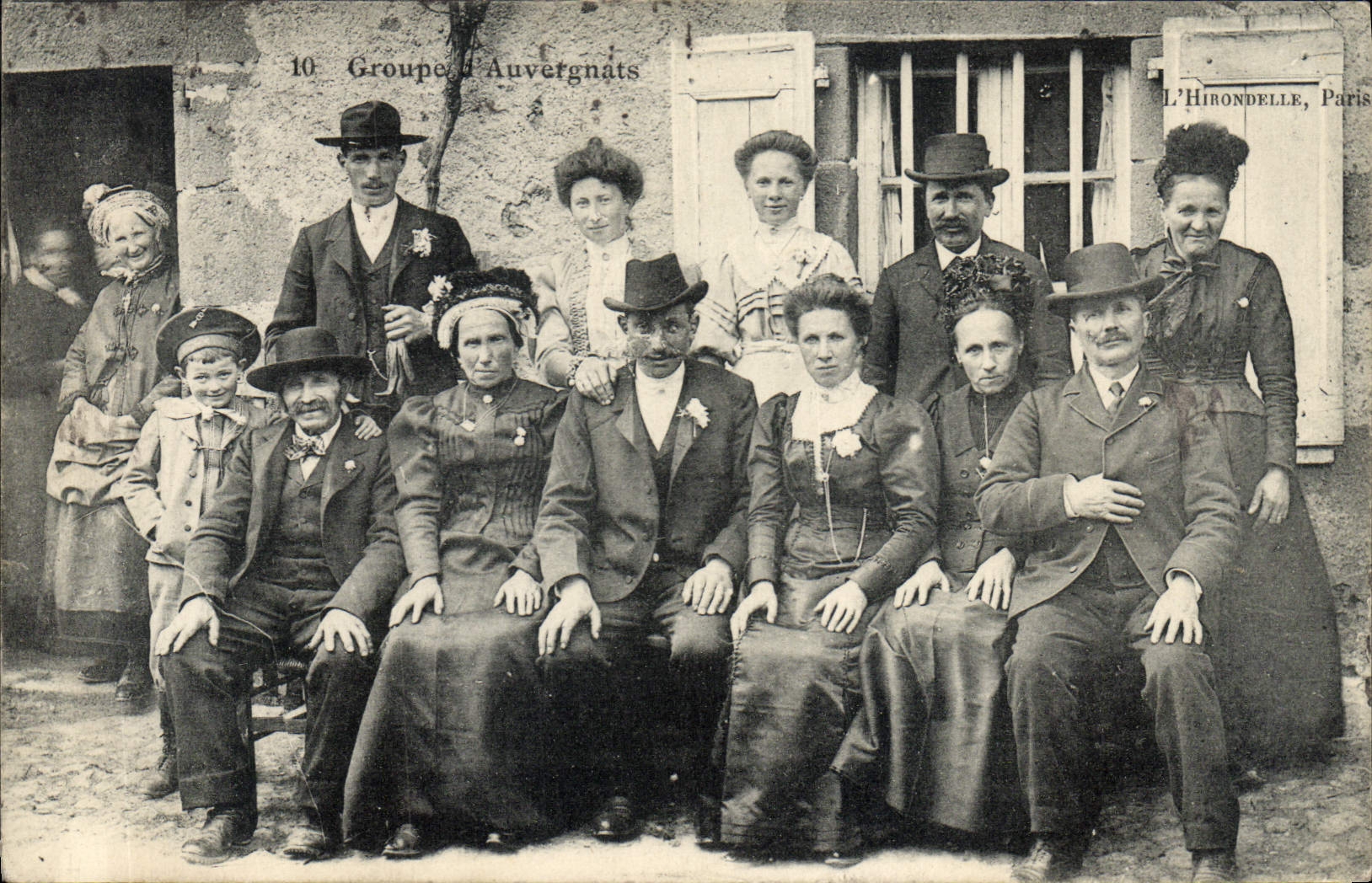 CPA Folklore Groupe Auvergnats