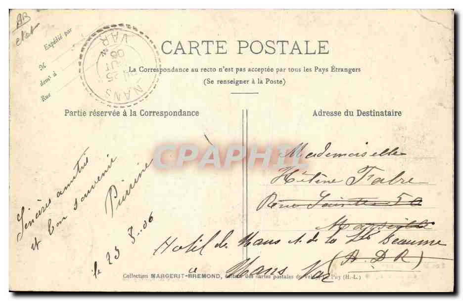 CPA Folklore Les dentellieres en Auvergne  — Verso
