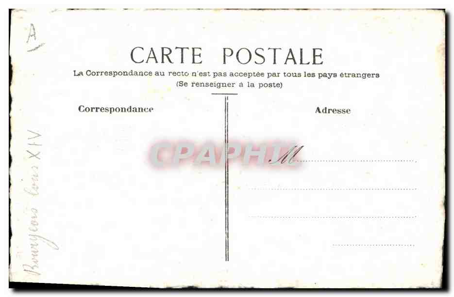 CPA Bourgeois Louis XIV (dessin a la main)  — Verso