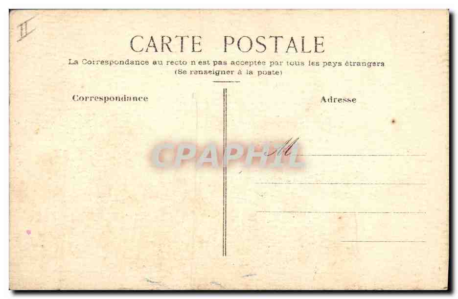 Daffodils — croquis à l'encre et à l'aquarelle — Carte postale française — Achterkant