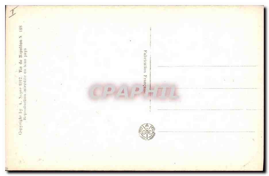 CPA Napoleon 1er Bataille d'Aboukir 1799 — Rückseite