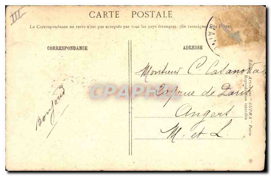 CPA Napoleon 1er L'abdication a Fontainebleau — Rückseite