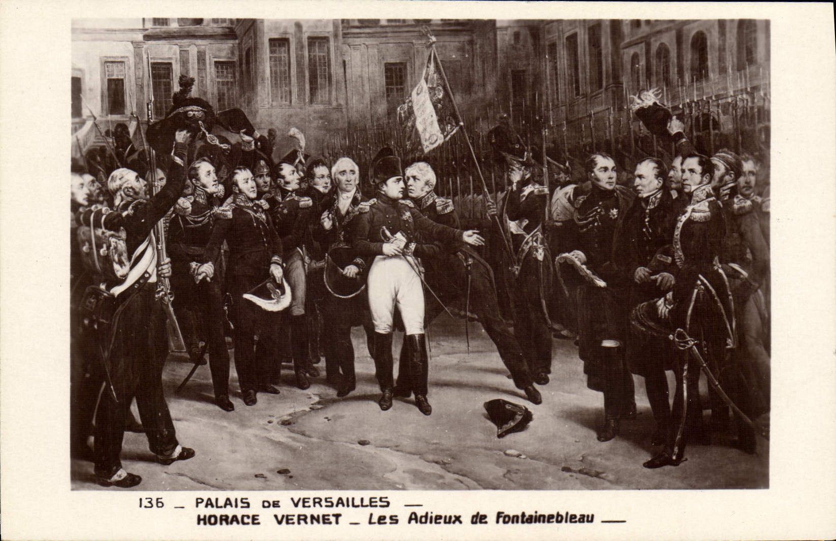 CPA Napoleon 1er Palais de Versailles Horace Vernet Les adieux de Fontainebleau
