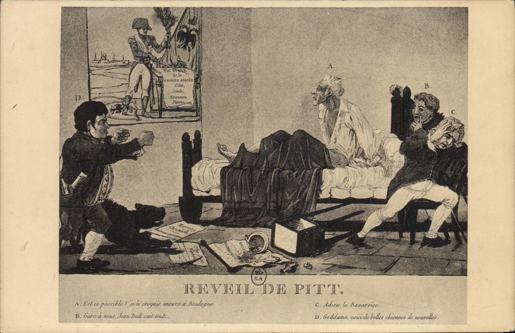 CPA Napoleon 1er Le reveil de Pitt