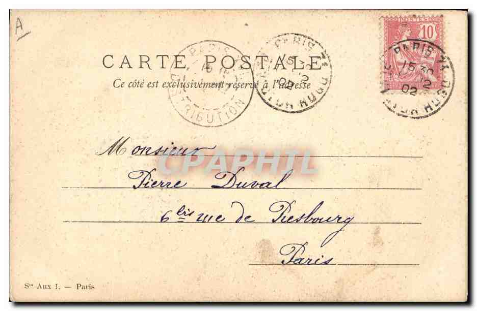 CPA Josephine Napoleon 1er  — Verso
