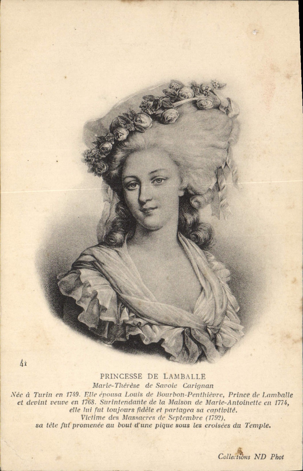CPA Princesse de Lamballe