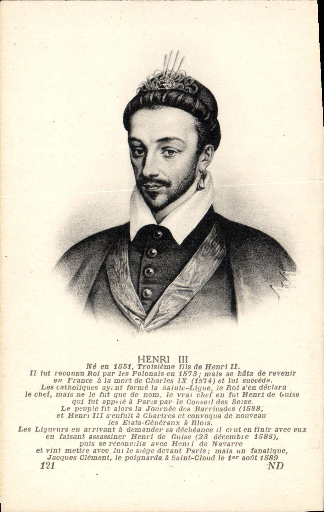 CPA Henri III Roi de France