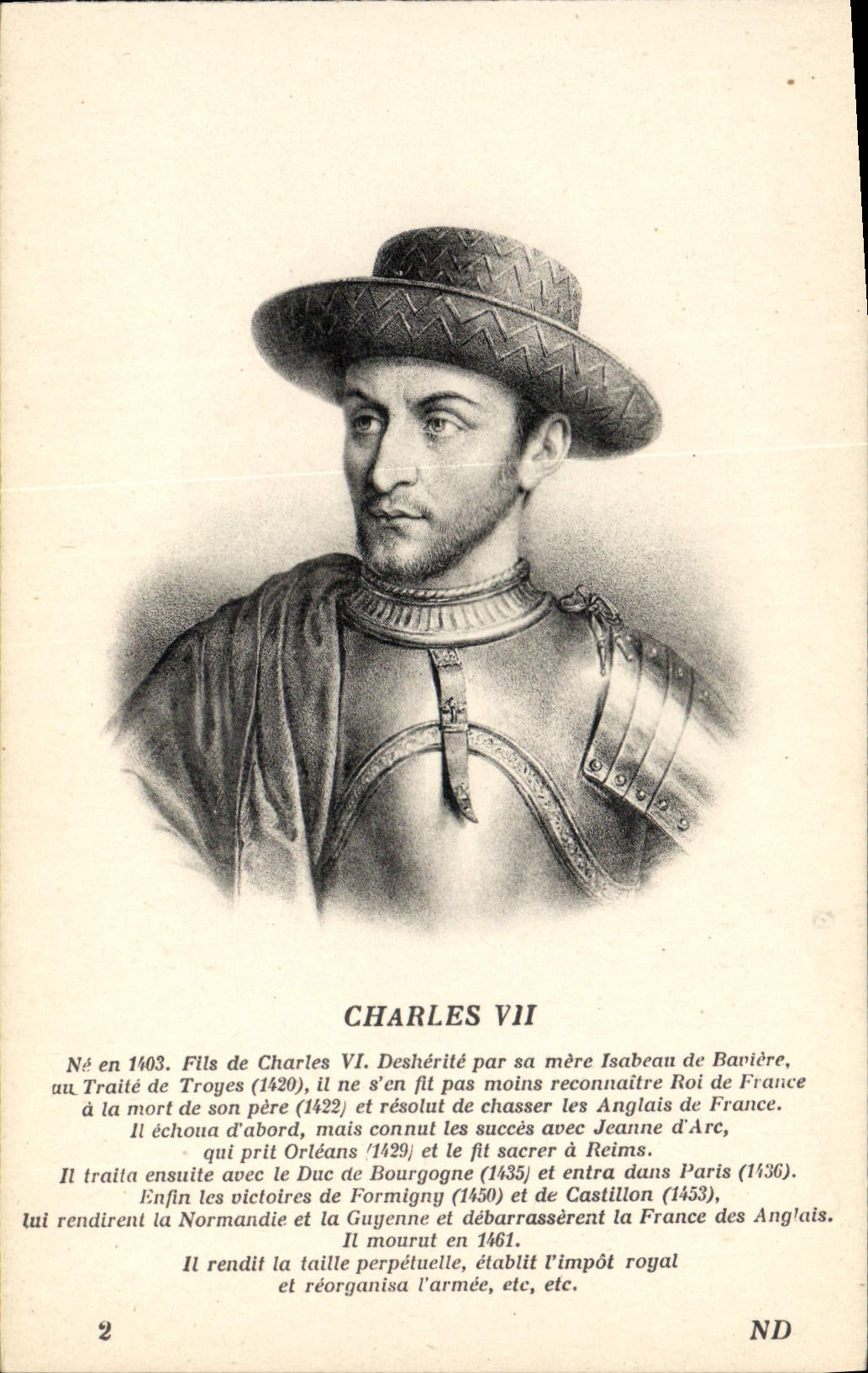 CPA Charles VII Roi de France