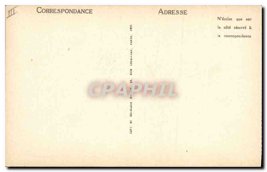 CPA Louise de Lorraine — Verso