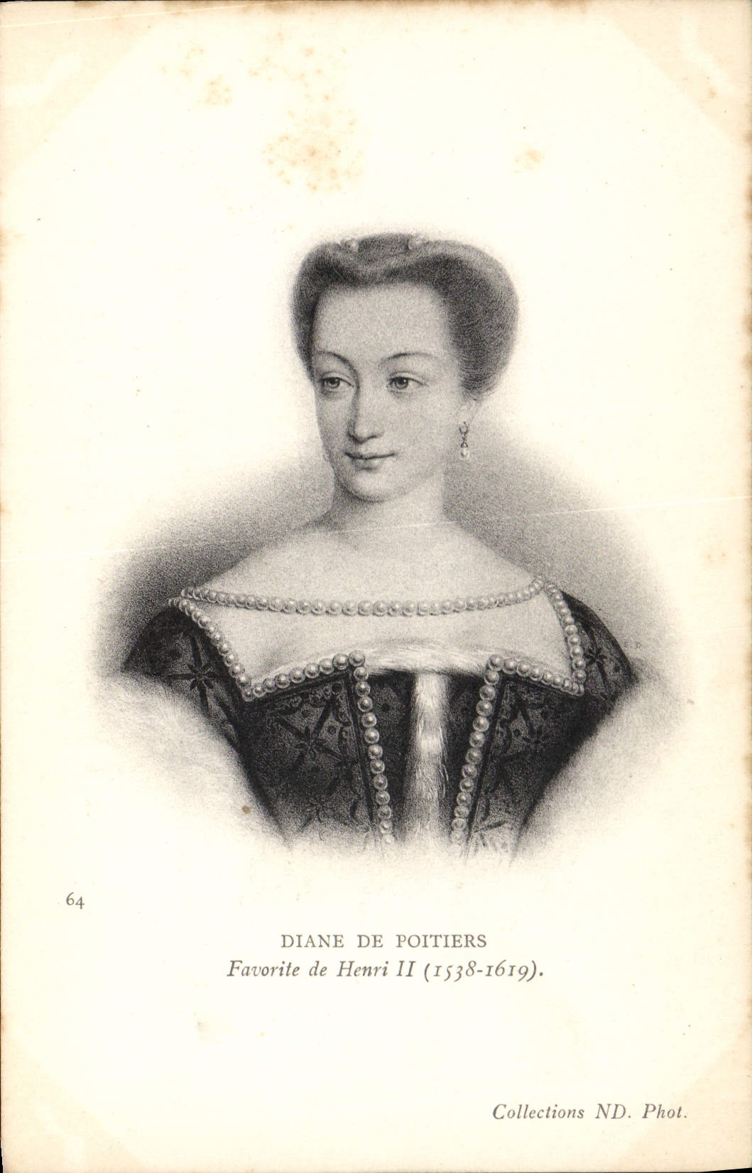 CPA Diane de Poitiers Favorite de Henri II