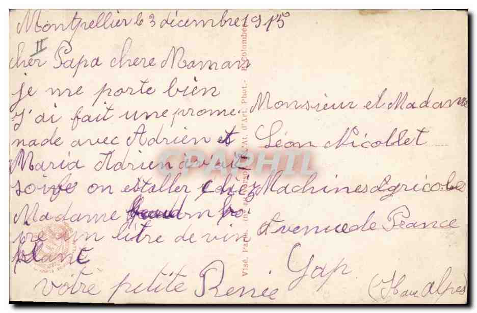 CPA Coq Enfants Bebes poilus  — Rückseite