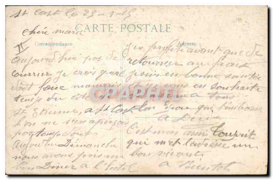CPA Militaria Un detachement de Zouaves Foret de Laigne Bataille de Vic sur l'Aisne — Rückseite