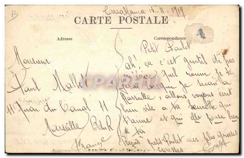 CPA Militaria L'Empereur d'Allemagne Le petit Zouave — Rückseite