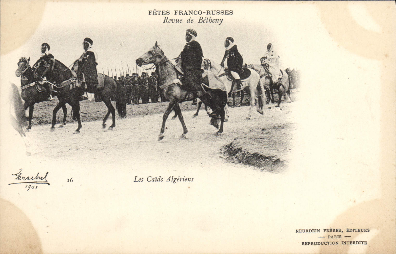 Les Caïds Algériens — Revue de Béthény — Neurdein Frères, Paris