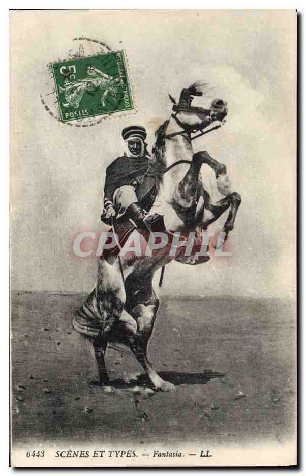 CPA Militaria Fantasia Cheval Spahi