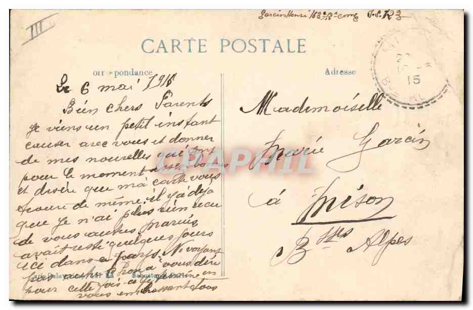 CPA Militaria Les Spahis sur la place de Furnes — Rückseite