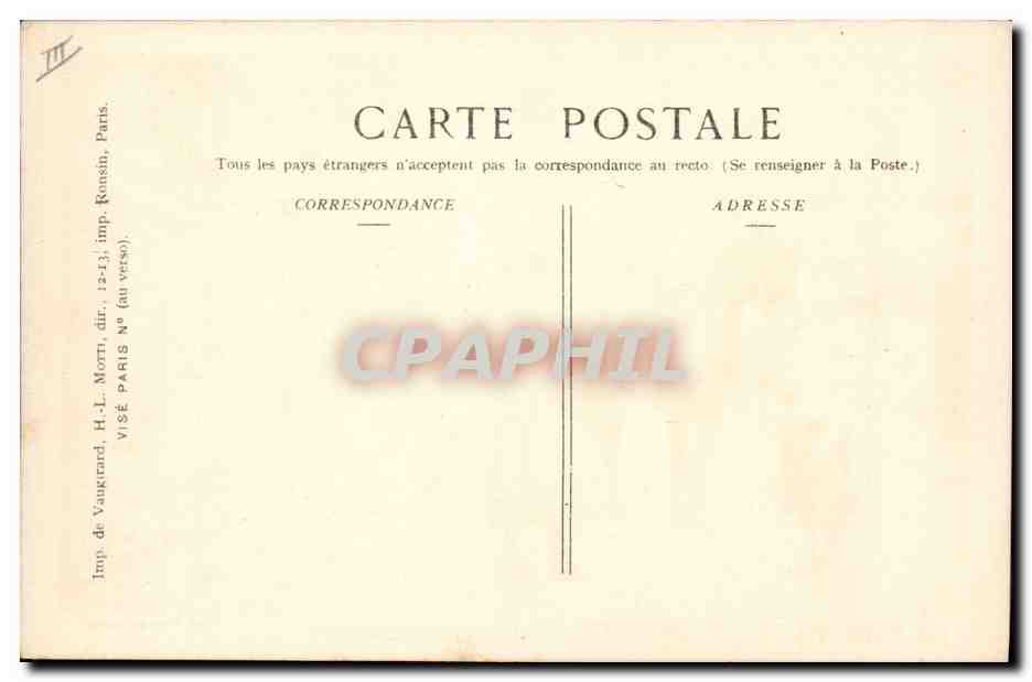 CPA Militaria Villers Cotterets En attendant le rapport — Verso