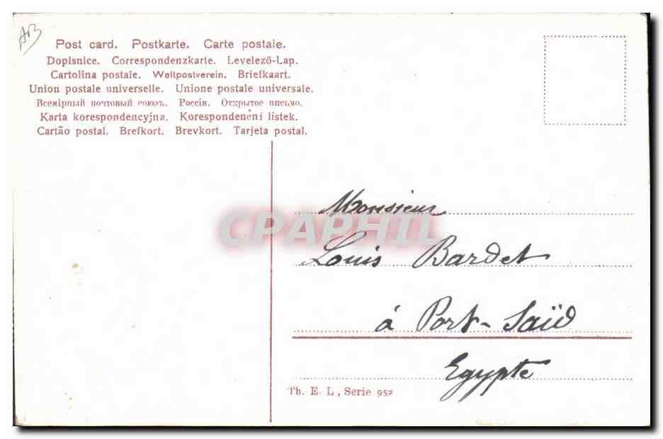 CPA Fantaisie Enfants Egypte — Rückseite
