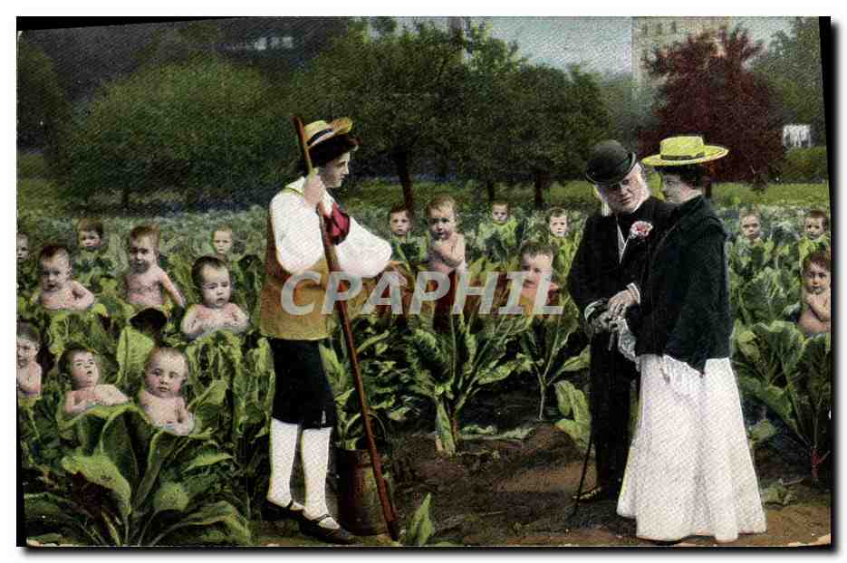 CPA Fantaisie Enfants Jardinier