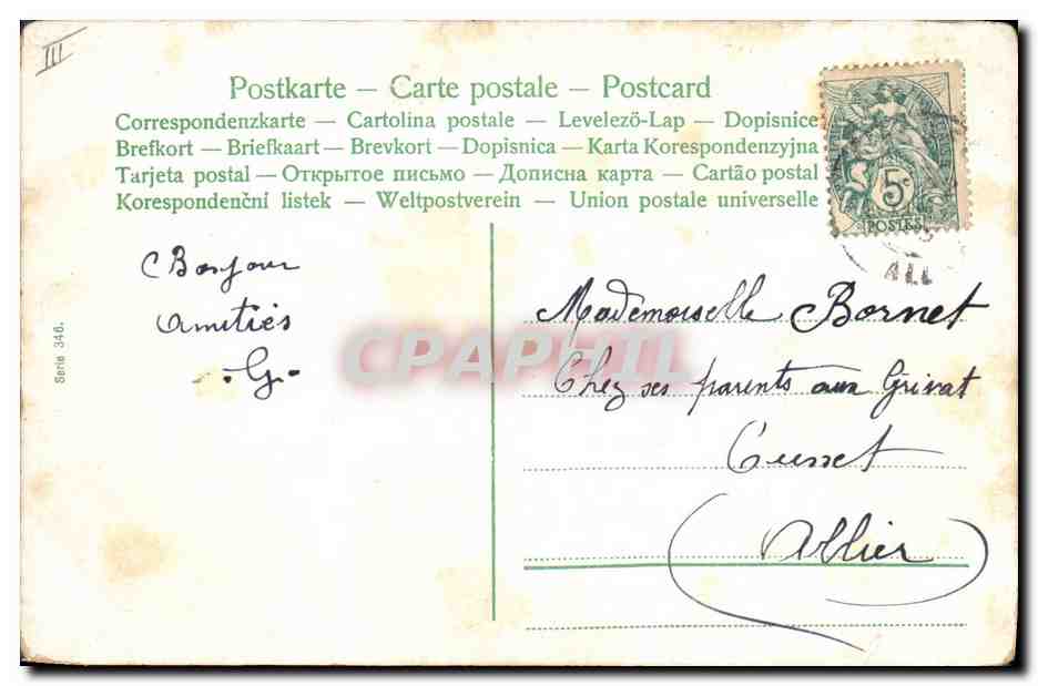 CPA Fantaisie Enfants Jardinier — Rückseite