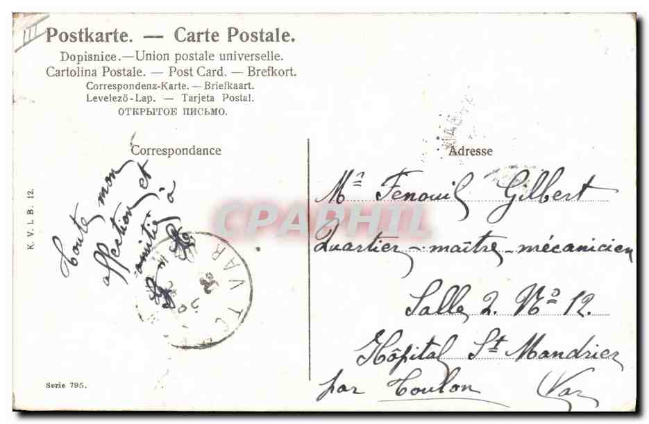 CPA Fantaisie Enfants Femme — Rückseite