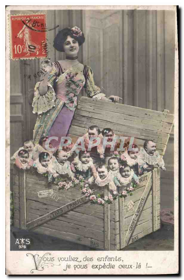 CPA Fantaisie Enfants Femme