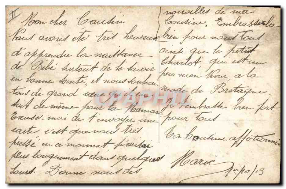 CPA Fantaisie Enfants Femme — Rückseite