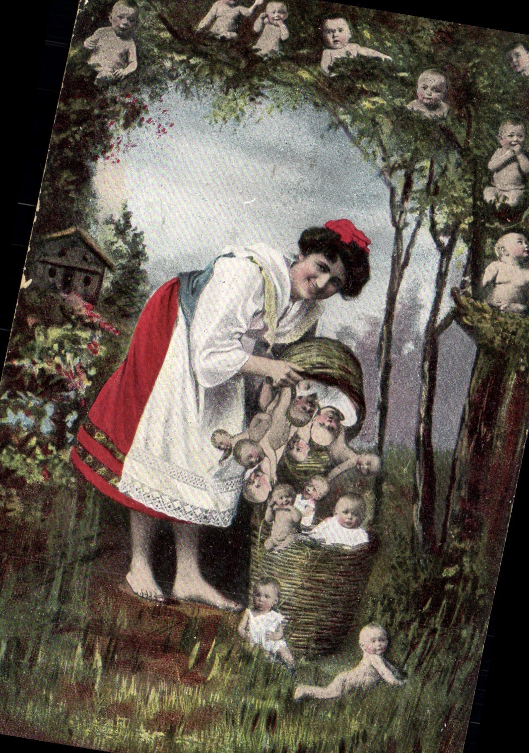 CPA Fantaisie Enfants Femme