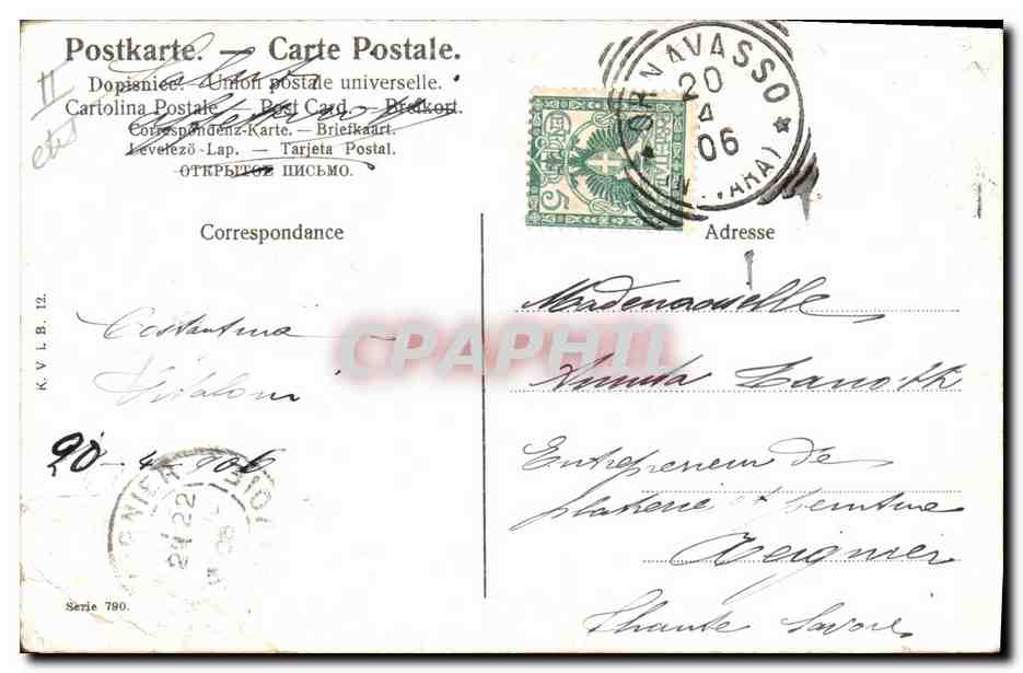 CPA Fantaisie Enfants Femme — Rückseite