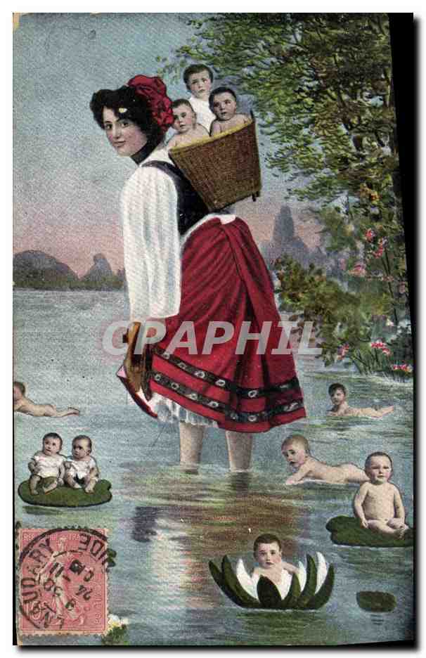 CPA Fantaisie Enfants Femme