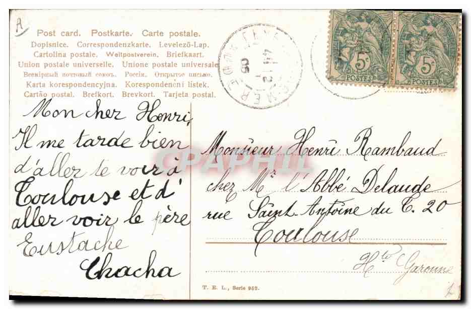 CPA Fantaisie Enfants Jean qui pleure — Rückseite